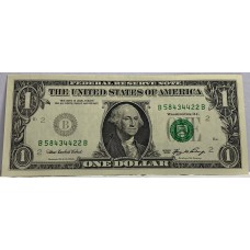 UNITED STATES OF AMERICA 2006 . ONE 1 DOLLAR BANKNOTE . ERROR . INSUFFICIENT INK